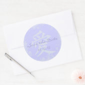 Kanji for Love Swirly Periwinkle Blue Ronde Sticker (Envelop)