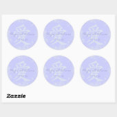 Kanji for Love Swirly Periwinkle Blue Ronde Sticker (Vel)