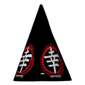 Kanji Happiness Japans symbool Art Language Word Feesthoedjes (Rechts)