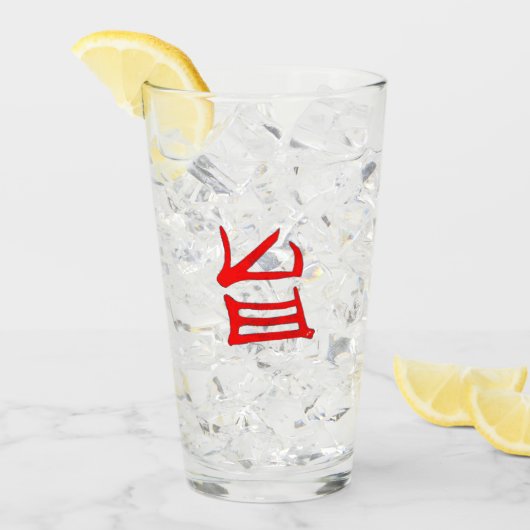 Kanji Heerlijke rode glazen tumbler (Voorkant ijs)