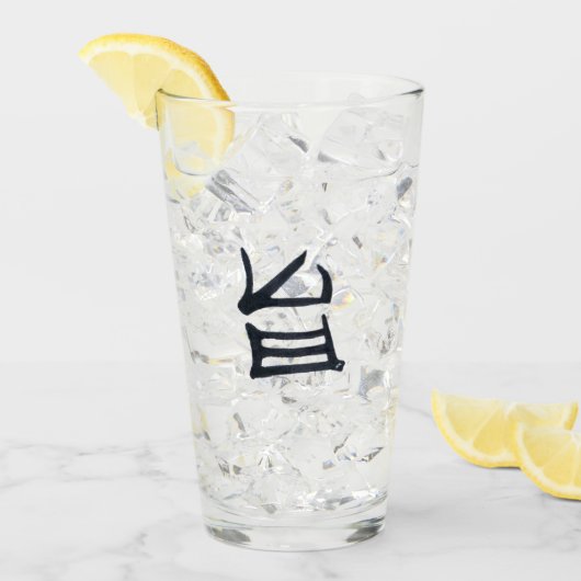 Kanji Heerlijke zwarte glazen tumbler (Voorkant ijs)