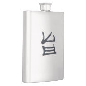 Kanji Heerlijke zwarte roestvrijstalen kolf Flacon (Rechts)