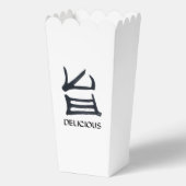 Kanji Heerlijke zwarte witte popcornboxen Bedankdoosjes (Voorkant)