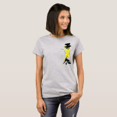 [kanji] Jamaica met vlaggenkleuren T-shirt (Voorkant volledig)