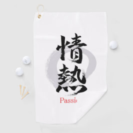 Kanji Jonetsu/Passie Japanse kalligrafie Golfhanddoek