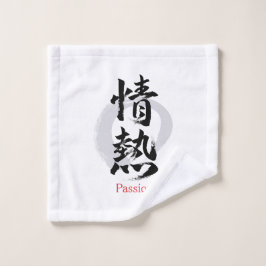 Kanji Jonetsu/Passie Japanse kalligrafie Washandje