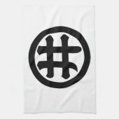 Kanji karakter i in cirkel theedoek (Verticaal)
