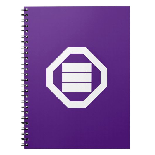 Kanji karakters voor drie op dienblad notitieboek (Voorkant)