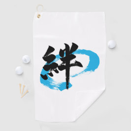 Kanji Kizuna/Bond Japanese Calligraphy Golfhanddoek