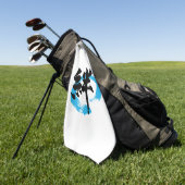 Kanji Kizuna/Bond Japanese Calligraphy Golfhanddoek (Groen)