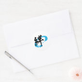 Kanji Kizuna/Bond Japanese Calligraphy Ronde Sticker (Envelop)