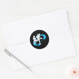 Kanji Kizuna/Bond Japanese Calligraphy Ronde Sticker