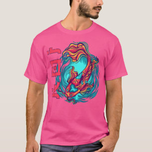 Kanji Koi Carp Japanner Font Fire Koi T-shirt