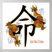 Kanji Koi Fish Destiny Poster (Voorkant)
