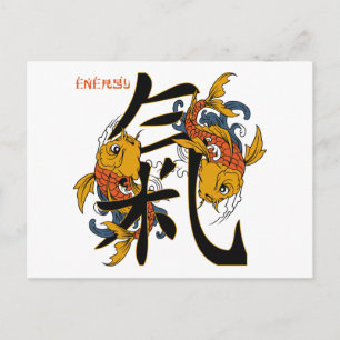 Kanji Koi Fish Energy Briefkaart