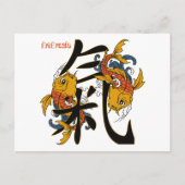 Kanji Koi Fish Energy Briefkaart (Voorkant)