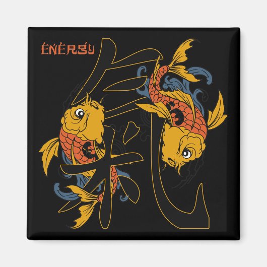 Kanji Koi Fish Energy Magneet (Voorkant)