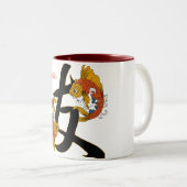 Kanji Koi Fish Friend Tweekleurige Koffiemok (Voorkant rechts)