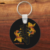 Kanji Koi Fish Longevity Sleutelhanger (Voorkant)