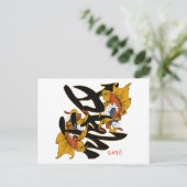 Kanji Koi Fish Love Briefkaart (Staand voorkant)