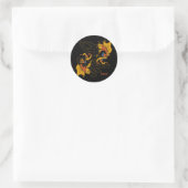 Kanji Koi Fish Love Ronde Sticker (Tas)