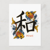 Kanji Koi Fish Peace Briefkaart (Voorkant)