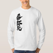 [Kanji] lange moffen van saffraan T-shirt (Voorkant)