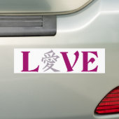 Kanji Love bumpersticker (Op auto)