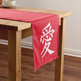 Kanji Love custom color table runner Korte Tafelloper