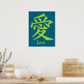 Kanji Love custom poster (Keuken)
