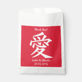 Kanji Love Custom text & color Benefbags Bedankzakje