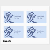 Kanji Love Custom text & color stickers (Vel)