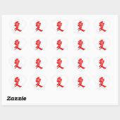 [Kanji] Love (een rode letter) Hart Sticker (Vel)