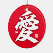 Kanji - Love- Keramisch Ornament (Links)