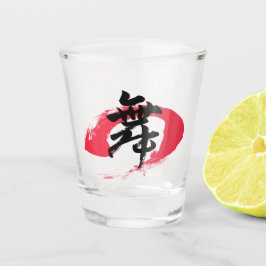 Kanji Mai/Dance Japanese Calligraphy Shot Glas