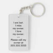 Kanji met Sun & Moon Yin Yang Sleutelhanger (achterkant)