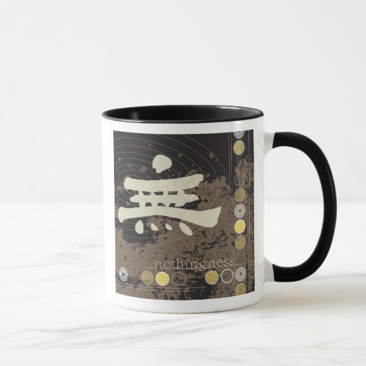Kanji "Mu" Nothingness Design Large Mok (Rechts)