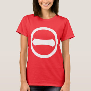Kanji numeriek één in cirkel t-shirt
