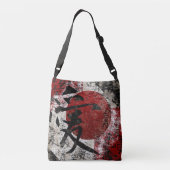 Kanji Peace Love & Hope #1 Cross Body Bag Crossbody Tas (Achterkant)