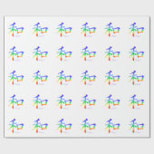 Kanji Peace Symbol in Rainbow Chakra Colors Cadeaupapier (Vlak)