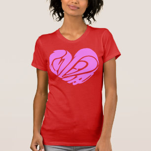 [Kanji] Roze hartvormige liefde T-shirt