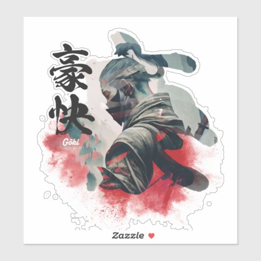 Kanji Samurai Goki Sticker (Vel)