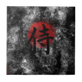 Kanji Samurai Grunge 2 Tegeltje (Voorkant)