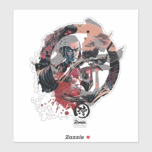 Kanji Samurai Ronin Sticker (Vel)