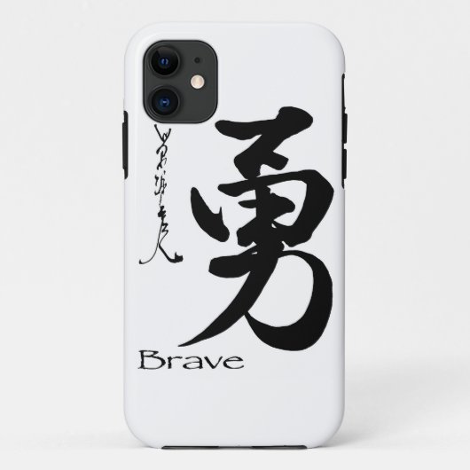 Kanji Symbol BRAVE Japanse Chinese kalligrafie Case-Mate iPhone Case (Achterkant)