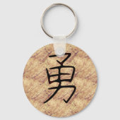 Kanji Symbol for Brave Sleutelhanger (Voorkant)