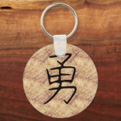 Kanji Symbol for Brave Sleutelhanger (Voorkant)