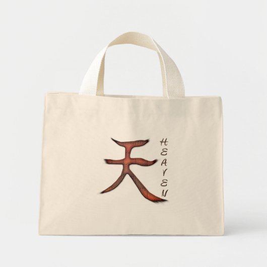 KANJI-symbool voor HEAVEN-reeks Mini Tote Bag (Voorkant)