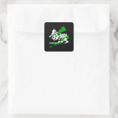 Kanji Taizen/bedaren Japanse kalligrafie Vierkante Sticker (Tas)