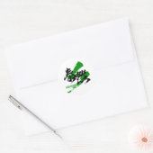 Kanji Taizen/Composed Japanese Calligraphy Ronde Sticker (Envelop)
